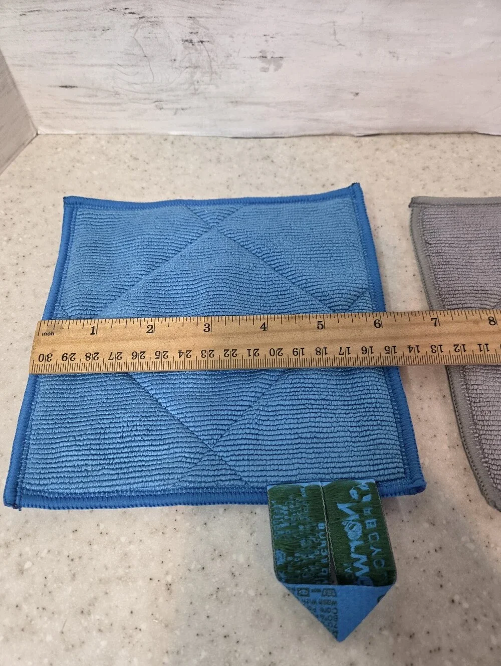 Norwex EnviroScrub Cloths Set of 2 Blue Gray Microfiber Scrubber Cleaning Pads